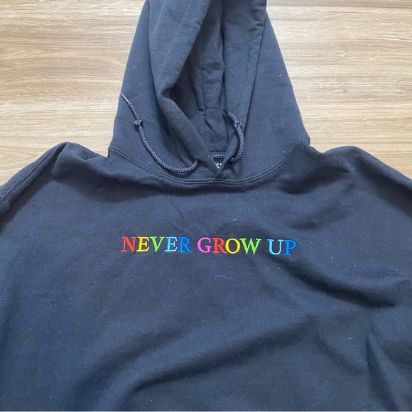 Benitez by Baylen Levine never grow up hoodie black large L - Picture 2 of 4
